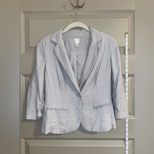LC Lauren Conrad short blazer in light blue/silver
